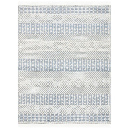 Safavieh 2 x 3 ft. Natural Bohemian Hand Loomed Rectangle Rug, Ivory & Blue NAT852M-2